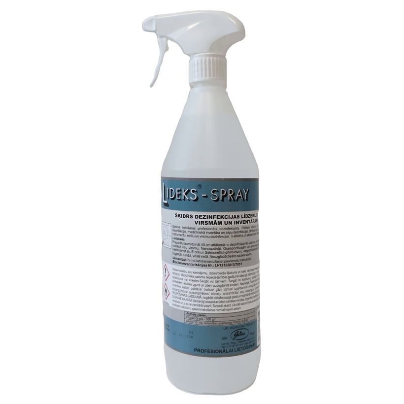 Dezinfekcijas līdzeklis LIDEKS-Spray 1L virsmām un