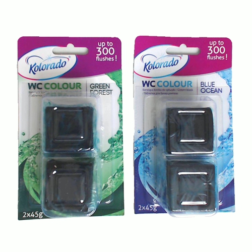 Tualetes bloks poda tvertnē 2*45gr Kolorado(Mix)