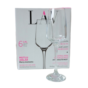 Glāzes &scaron;ampānietim 6gab. 230ml LAV