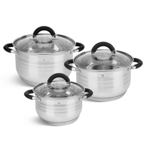 Katlu komplekts 3gab.(2.1/3.0/4.0L)nerūsējo&scaron;ais tērauds