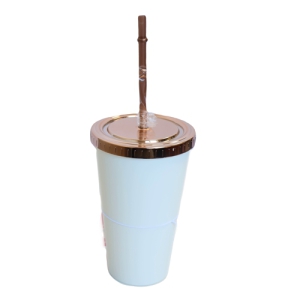 Glāze plastmasas 0.450L ar salmiņu
