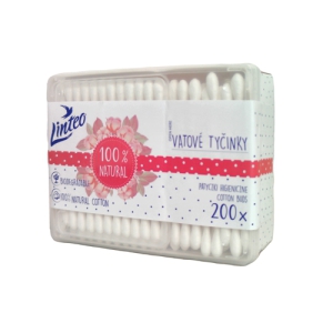 Kosmētikas kociņi 1/200 Linteo(100% dabīga kokvilna)