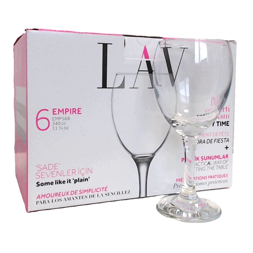 Glāzes vīna 6gab. 295ml LAV