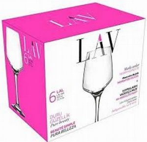 Glāzes vīna 6gab. 330ml LAV
