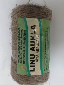 Aukla vītā nepulētā (&Oslash;2.5mm; 100gr.,100% lins)