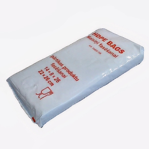 Maisiņi HDPE(22x26cm)14+8x26cm 8my 650gb.caursp.