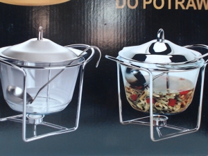 Katls stikla 4L ar vāku apsildāms ar svecem(Edenberg)