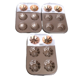 Forma metāla 26.5x18.6x2.8cm "6" Mafīnu