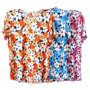 Kreklblūze sieviešu ar īsām piedurknēm (M-4XL)