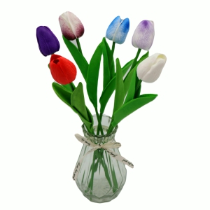 Zieds dekoratīvais Tulpe 32cm 1gab.(silikons) Mix