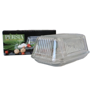 Sviesta trauks stikla ar vāku 17x10cm H7cm