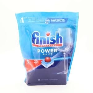 Tabletes trauku mazgā&scaron;anas ma&scaron;īnai Finish, 20gab.Powerball All IN I MAX