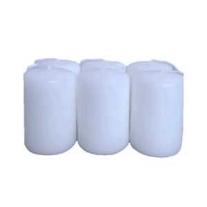 Svece galda 4x6cm (6gb.) 7st.Balta