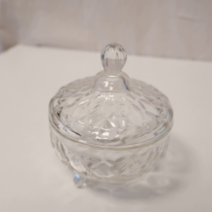 Cukurtrauks stikla ar vāku Ø10cm H12cm