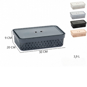 Groziņ&scaron; plastmasas 30x20cm H9cm ar vāku