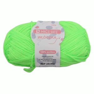 Dzija 100gr (Acril 100%) neona zaļa