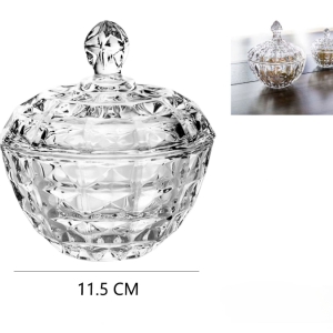 Cukurtrauks stikla ar vāku &Oslash;11.5cm H14cm