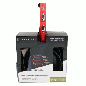 Pannu kompl.&Oslash;20/24/28cm bez vāka(granīta pārklājums) Edenberg