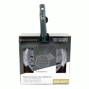 Pannu kompl.&Oslash;20/24/28cm bez vāka(granīta pārklājums) Edenberg