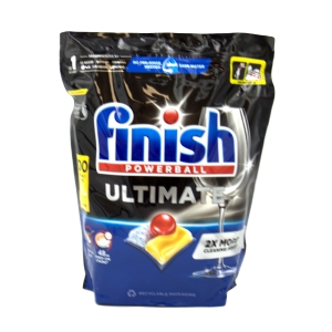 Tabletes trauku mazgā&scaron;anas ma&scaron;īnai Finish Powerball Ultimate All in 1,Lemon,100gab.