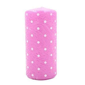 Svece 7x15cm (Punkti) rozā/balti