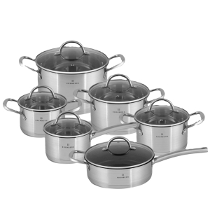 Katlu komplekts 6gab.(1.9/2.7/3.6/6.5/+kauss 1.9L+panna 3.4L)Edenberg 