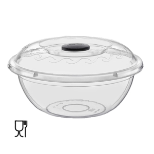 Bļoda plastmasas 5L ar vāku +95&deg;/-25&deg;C