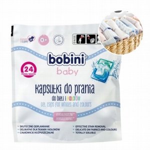 Veļas mazgāšanas kapsulas Bobini Family 24gab.(baltai un krāsainai)