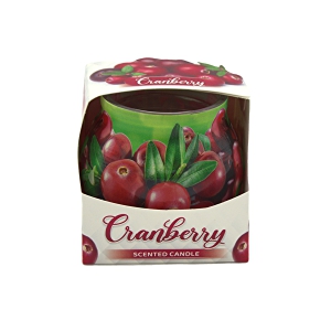 Svece stikla traukā aromātiska 70g.(Admit)Cranberry