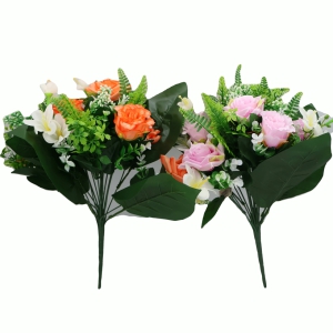 Zieds dekoratīvais(pušķis)-Rozes ar frēzijam 40cm (19)