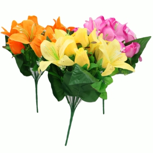 Zieds dekoratīvais(pušķis)-Lilija+Rozes 35cm(12)