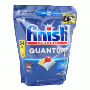 Tabletes trauku mazgāšanas mašīnai Finish Quantum Lemon ,64gab.