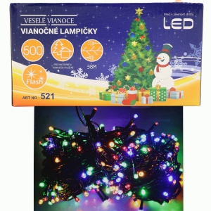 Eglīšu lampiņas LED (500) 38M,multicolor