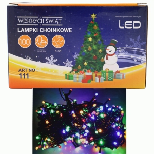 Eglīšu lampiņas LED (100) 8.4m, multicolor