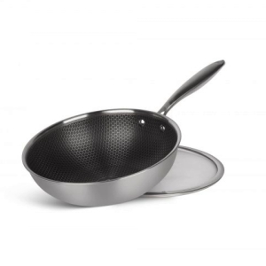Panna WOK Ø28cmx8.5cm ar vāku 4.3L(nerūsējošais tērauds) Edenberg 