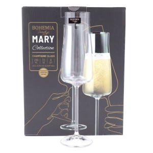 Glāzes &scaron;ampānie&scaron;a 6gab. 210ml Bohemia Mary