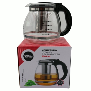 Tējakanna 2L stikla ar infuzoru