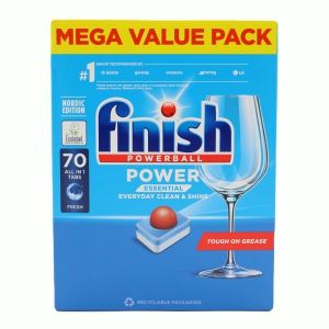 Tabletes trauku mazgā&scaron;anas ma&scaron;īnai Finish 70gb.Powerball(AllIN 1Essential Fresh)
