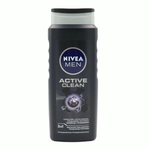 Du&scaron;as želeja 500ml NIVEA(Active Clean 3in1) Ķermenim, sejai, matiem.