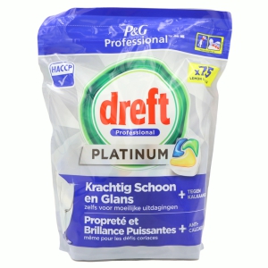 Tabletes trauku mazgā&scaron;anas ma&scaron;īnai Dreft Platinum 75gab.(Lemon)