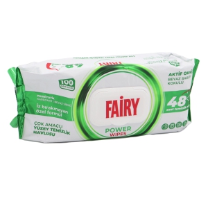 Mitrās salvetes Fairy 100gab(Power)ar etiķi un cepamo sodu jebkurai virsmai