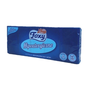 Kabatlakatiņi Foxy 10x10gb, 2 slāņi,100% celuloza