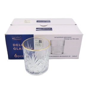 Glāzes sulas 6gab. 340ml Delisoga
