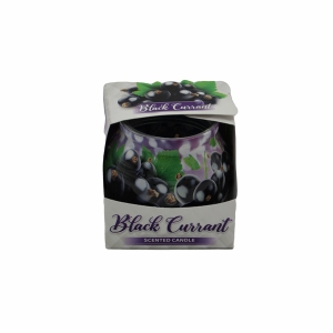 Svece stikla traukā aromātiska 70g.(Admit)Black Currant