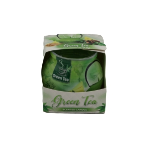 Svece stikla traukā aromātiska 70g.(Admit)Green Tea