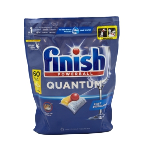 Tabletes trauku mazgā&scaron;anas ma&scaron;īnai Finish Powerball Quantum ALL in 1,Lemon ,60gab.