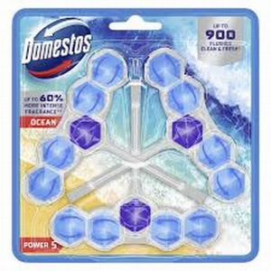 Tualetes bloks 3x50gr Domestos Power 5 (Ocean)