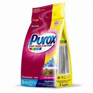 Veļas pulveris PUROX 3kg Color